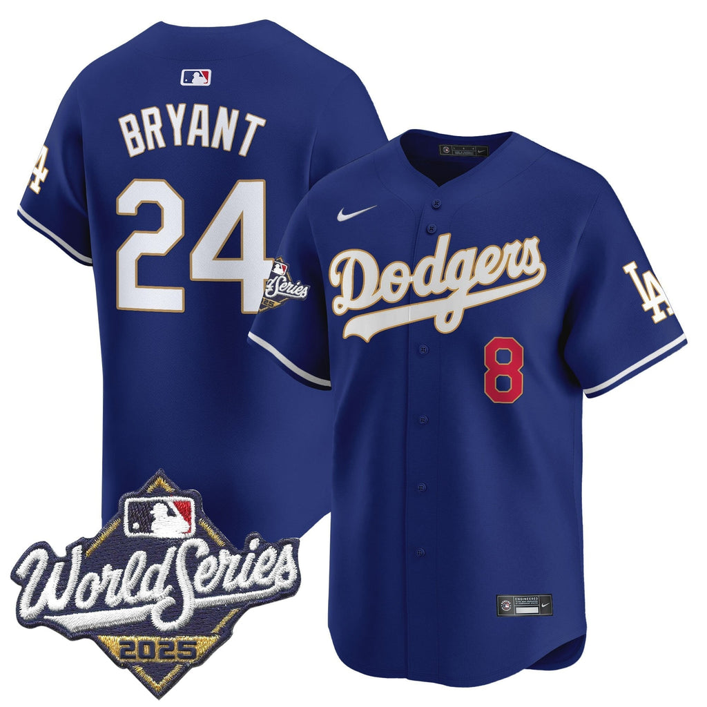 Dodgers 2025 World Series Gold Trim Vapor Premier Limited Jersey - All Stitched