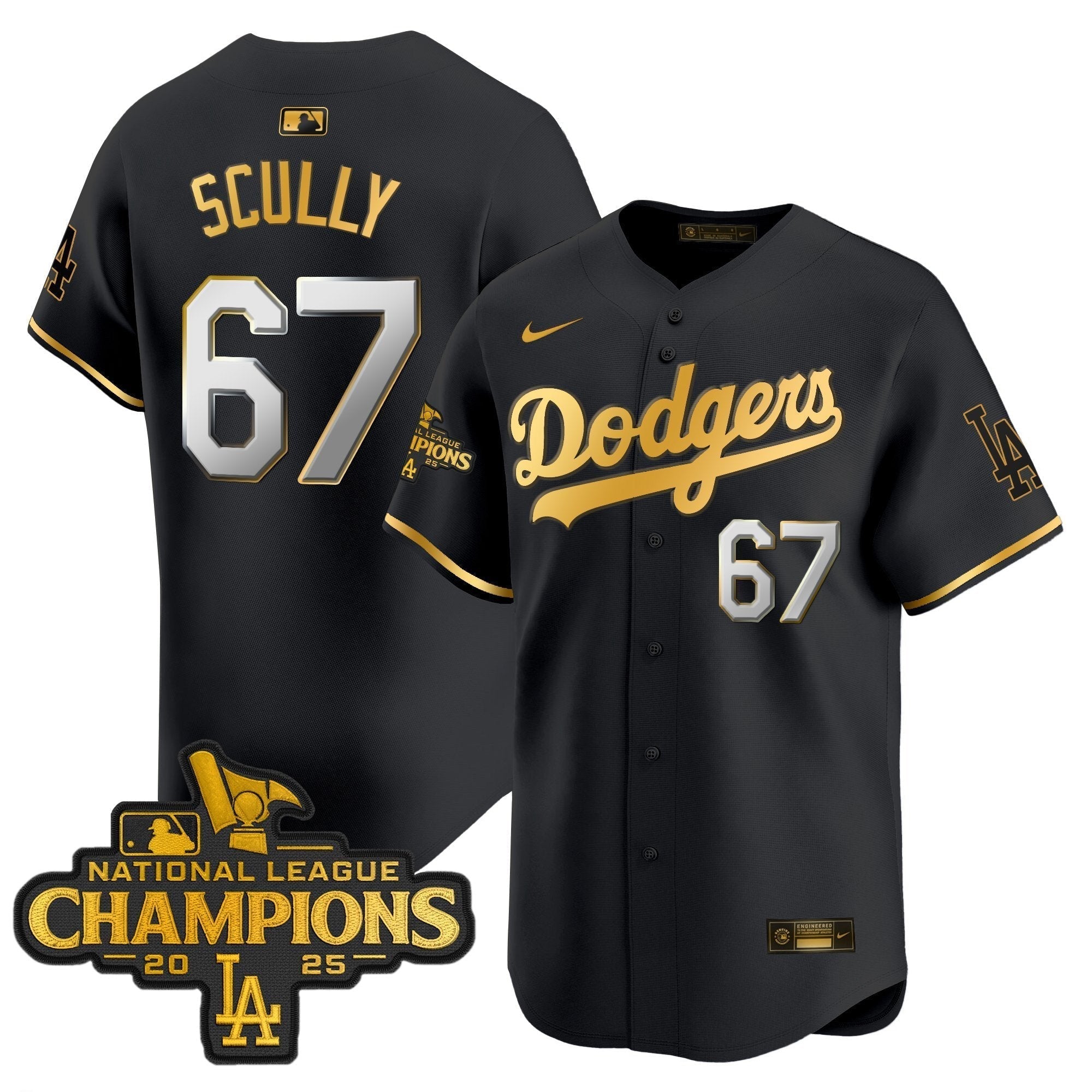 Dodgers 2025 National League Champions Vapor Premier Limited Jersey - All Stitched