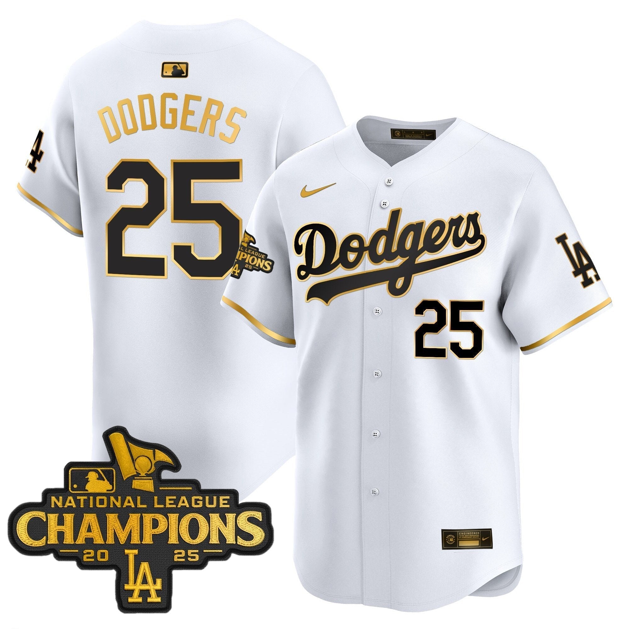 Dodgers 2025 National League Champions Vapor Premier Limited Jersey - All Stitched