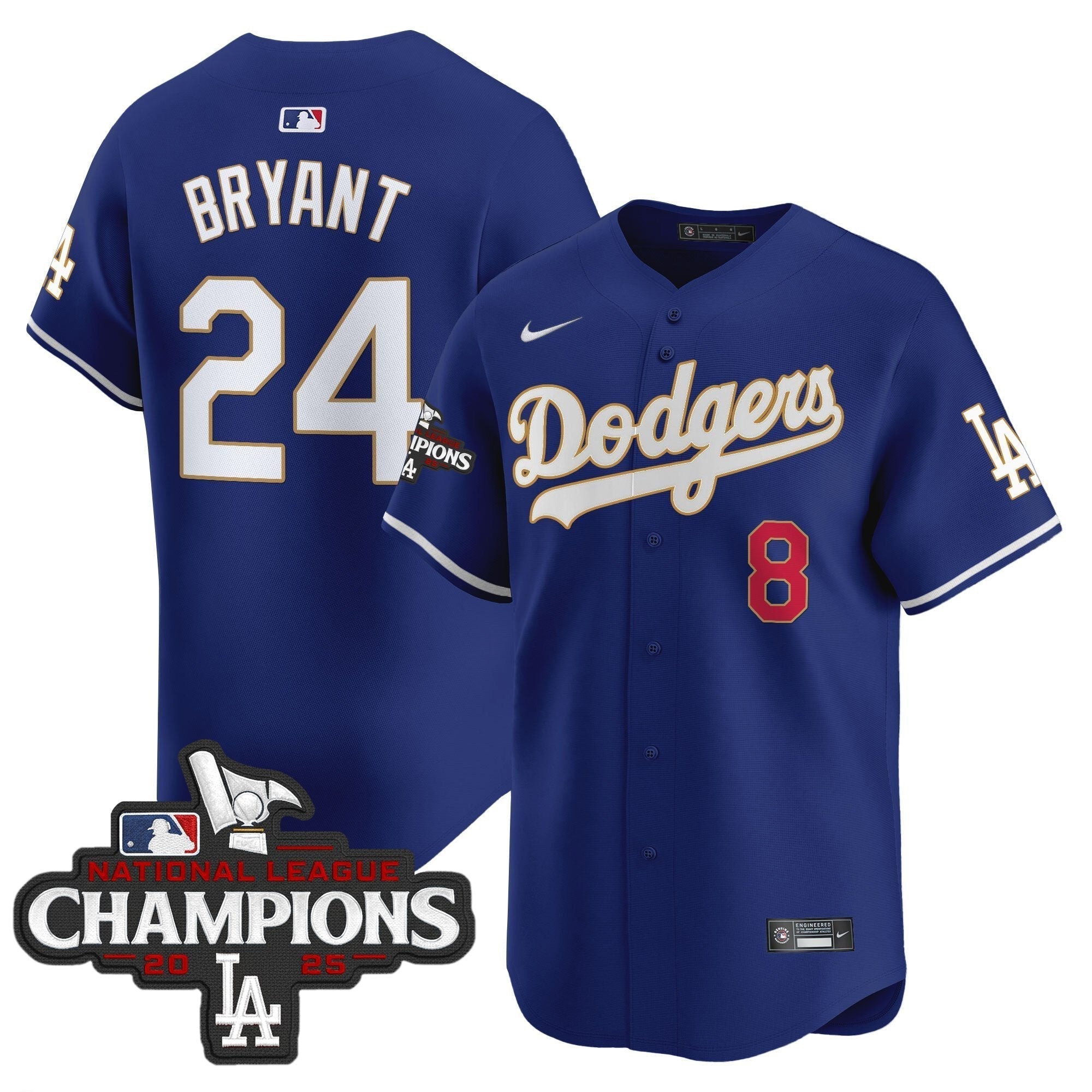 Dodgers 2025 National League Champions Vapor Premier Limited Jersey - All Stitched