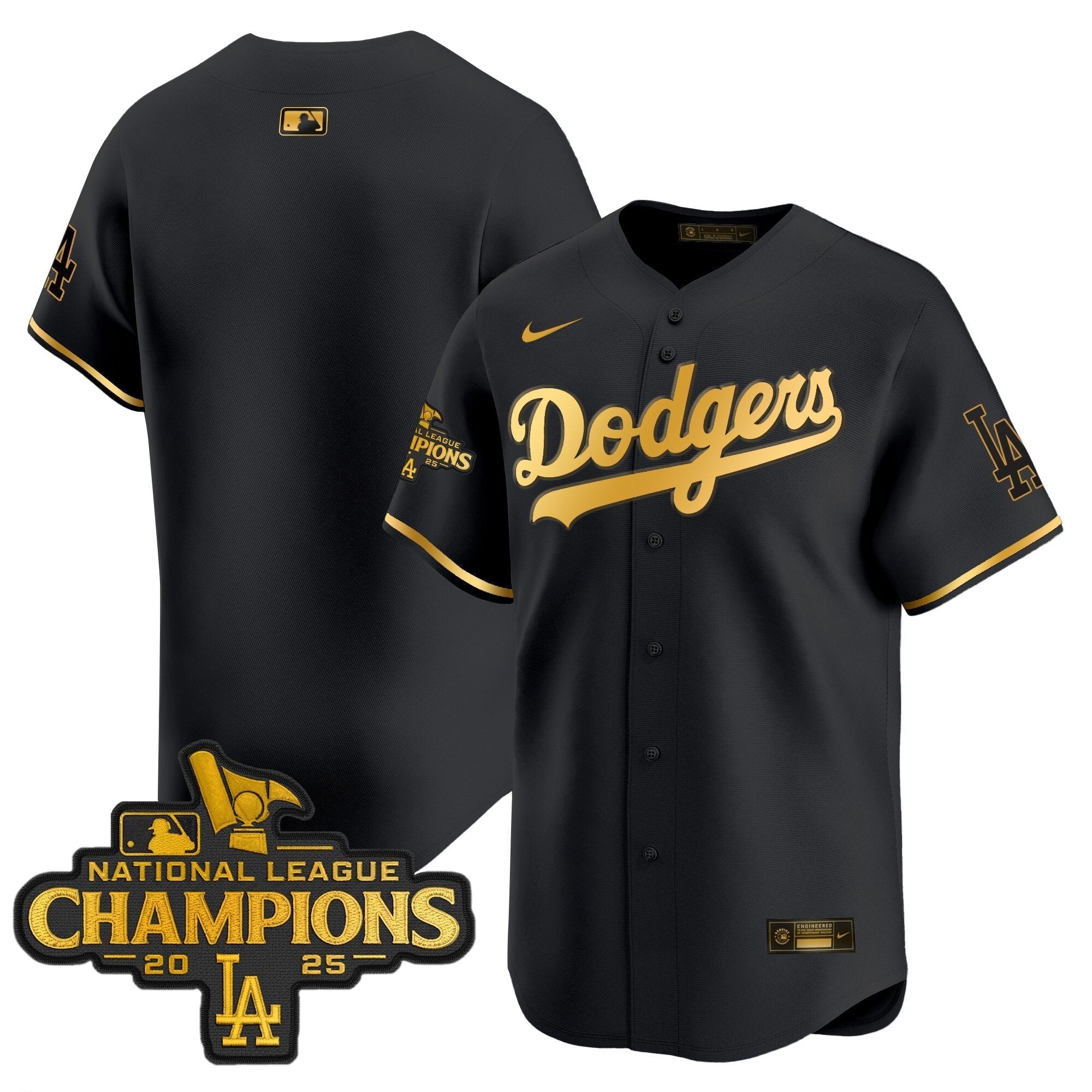Dodgers 2025 National League Champions Vapor Premier Limited Jersey - All Stitched