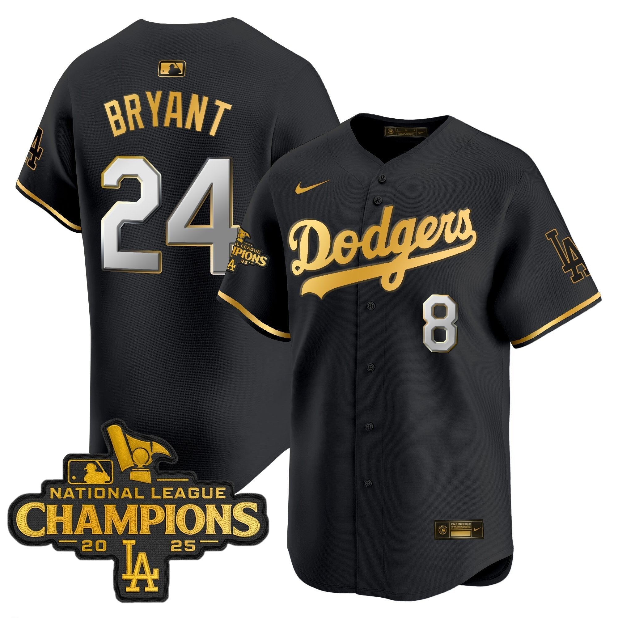 Dodgers 2025 National League Champions Vapor Premier Limited Jersey - All Stitched