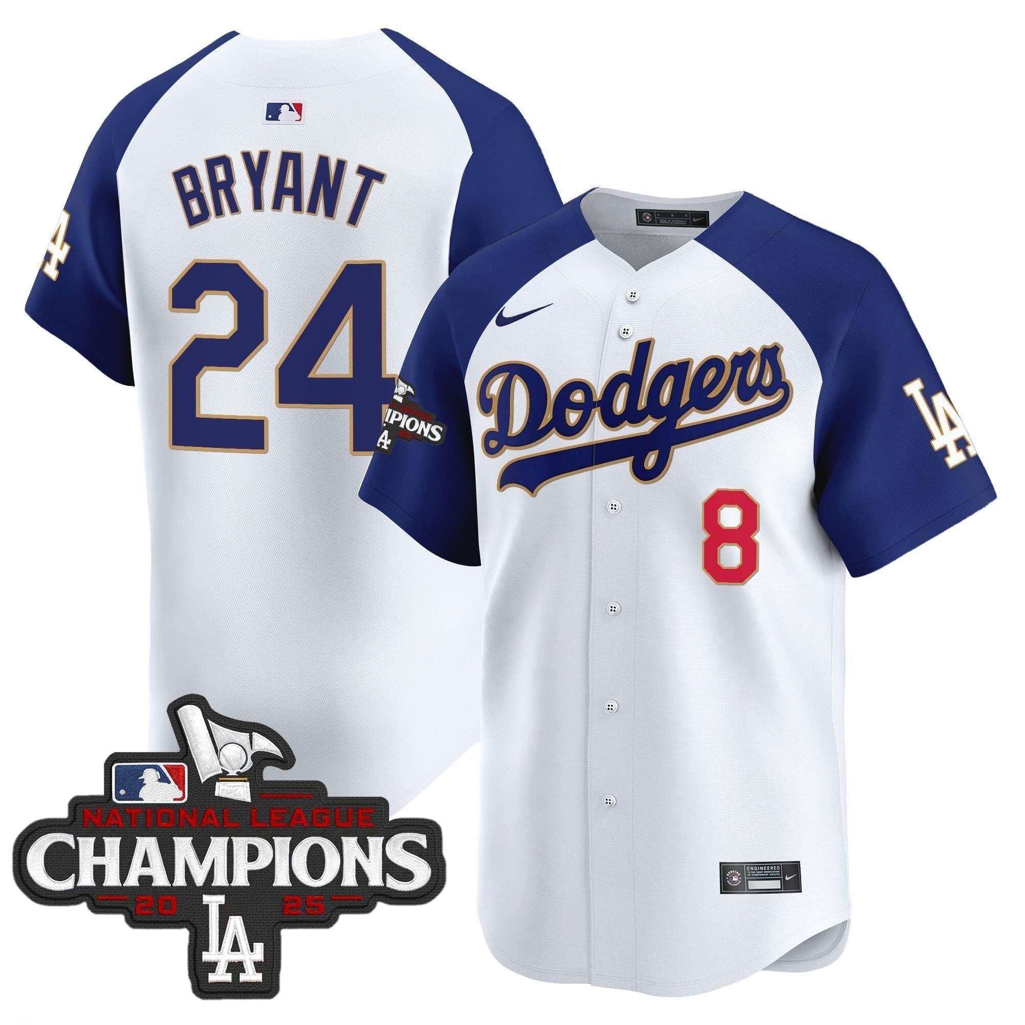 Dodgers 2025 National League Champions Vapor Premier Limited Jersey - All Stitched