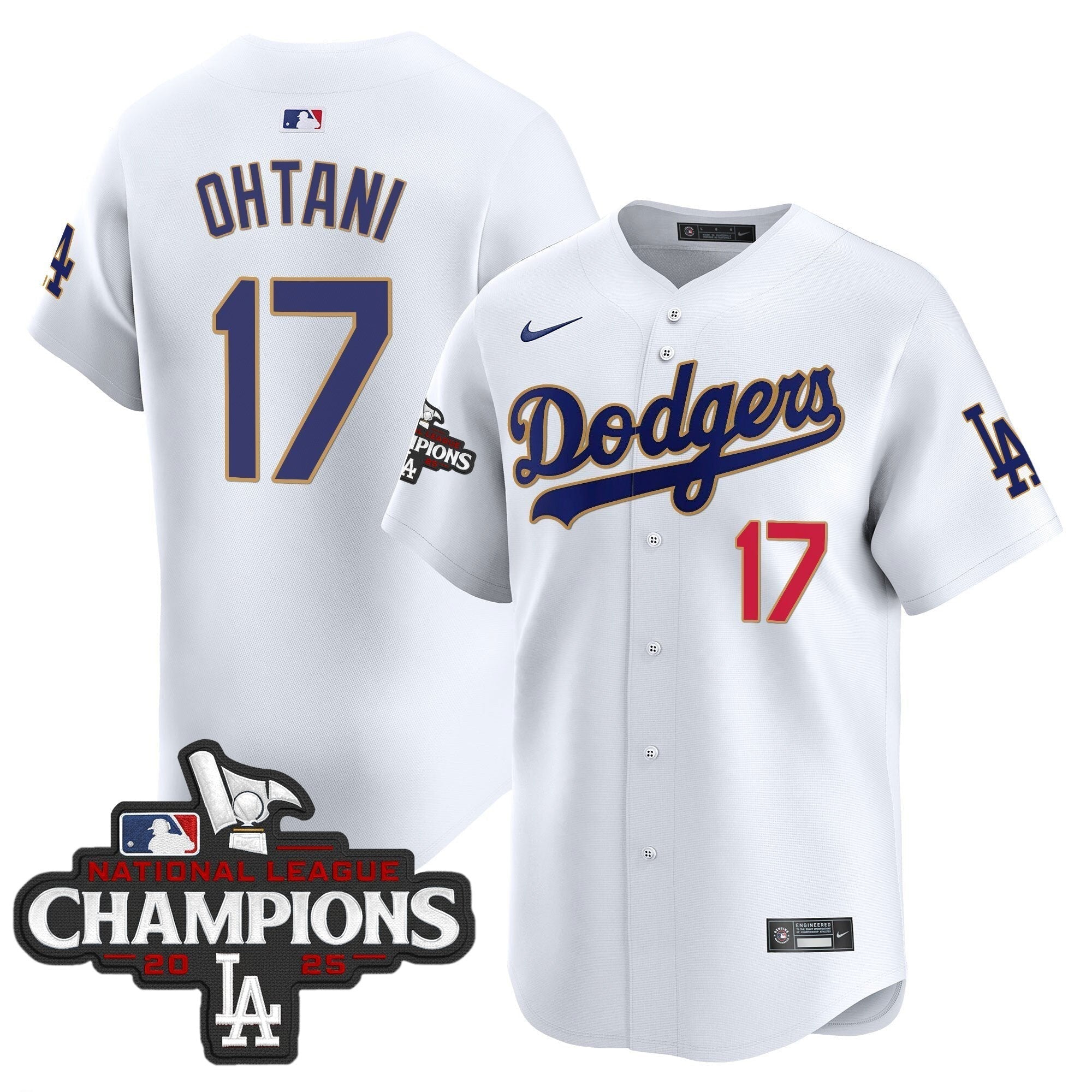 Dodgers 2025 National League Champions Vapor Premier Limited Jersey - All Stitched