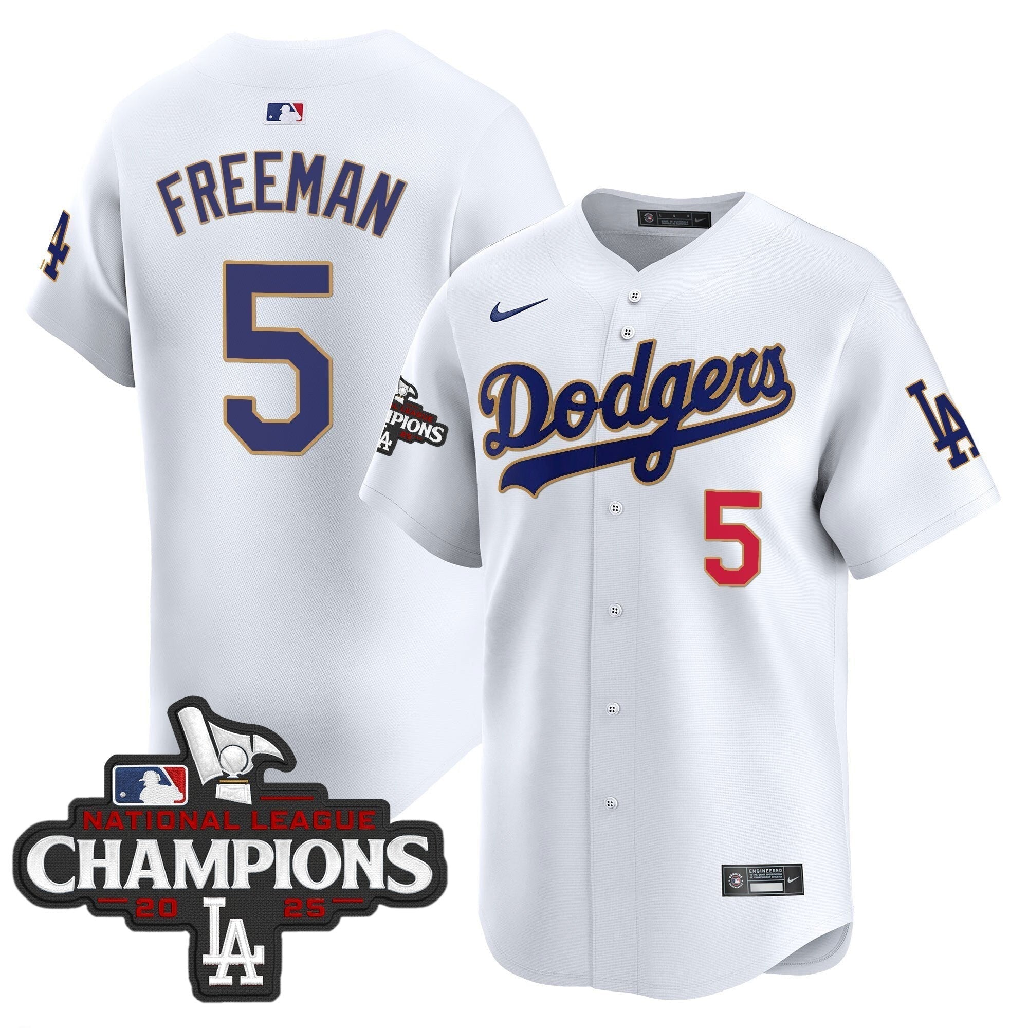 Dodgers 2025 National League Champions Vapor Premier Limited Jersey - All Stitched