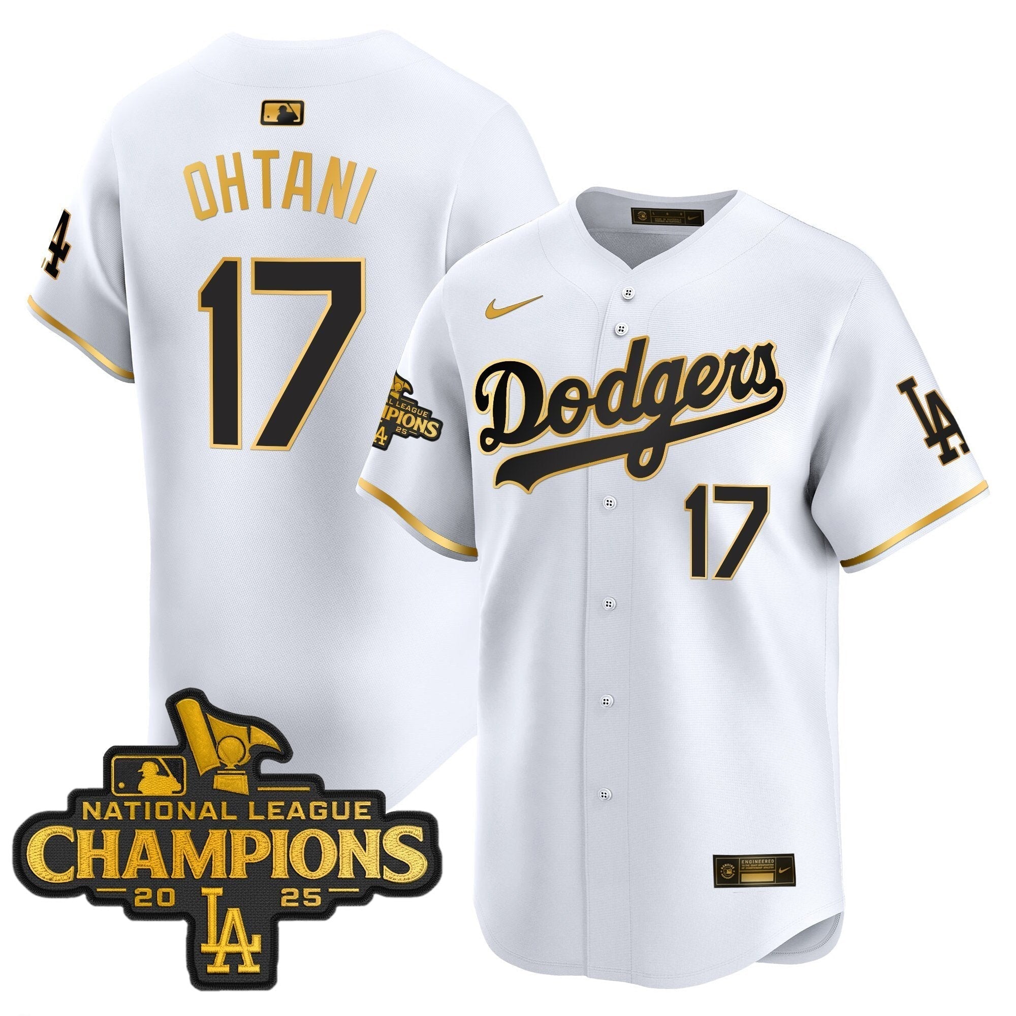 Dodgers 2025 National League Champions Vapor Premier Limited Jersey - All Stitched