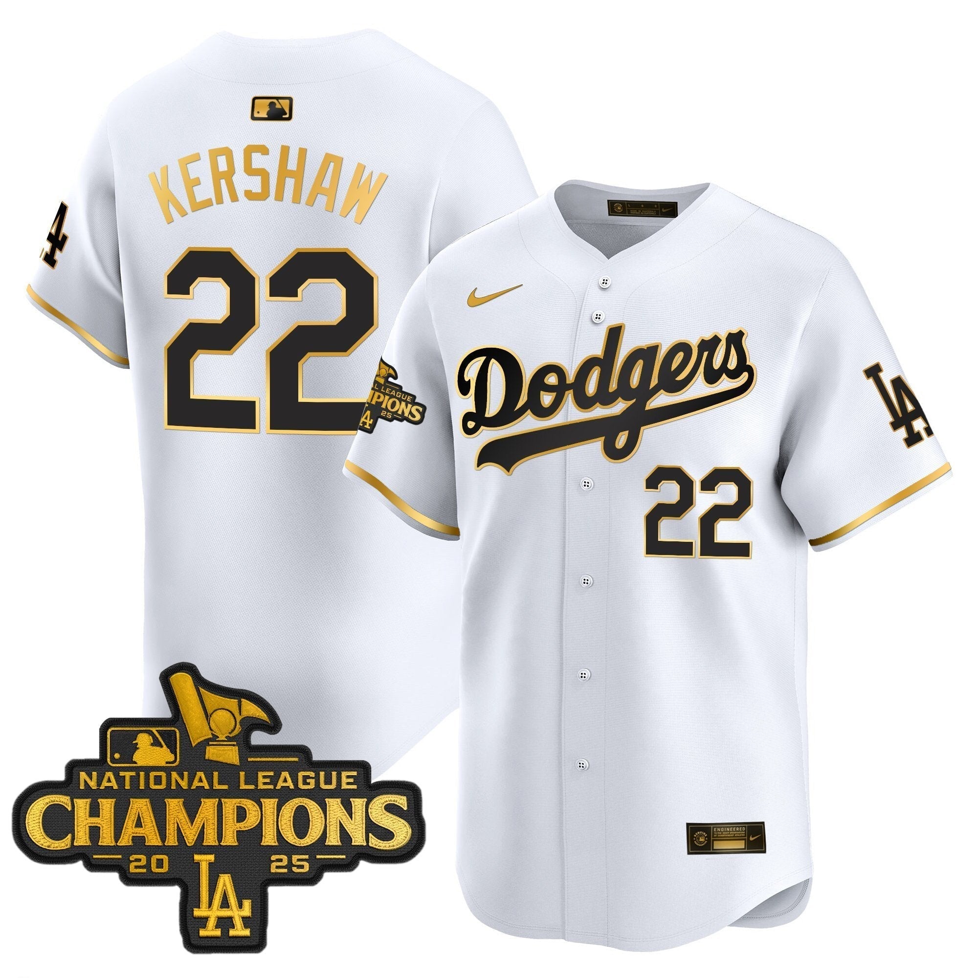 Dodgers 2025 National League Champions Vapor Premier Limited Jersey - All Stitched