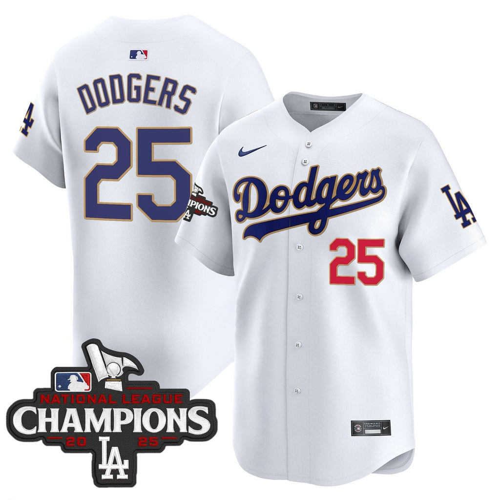 Dodgers 2025 National League Champions Vapor Premier Limited Jersey - All Stitched