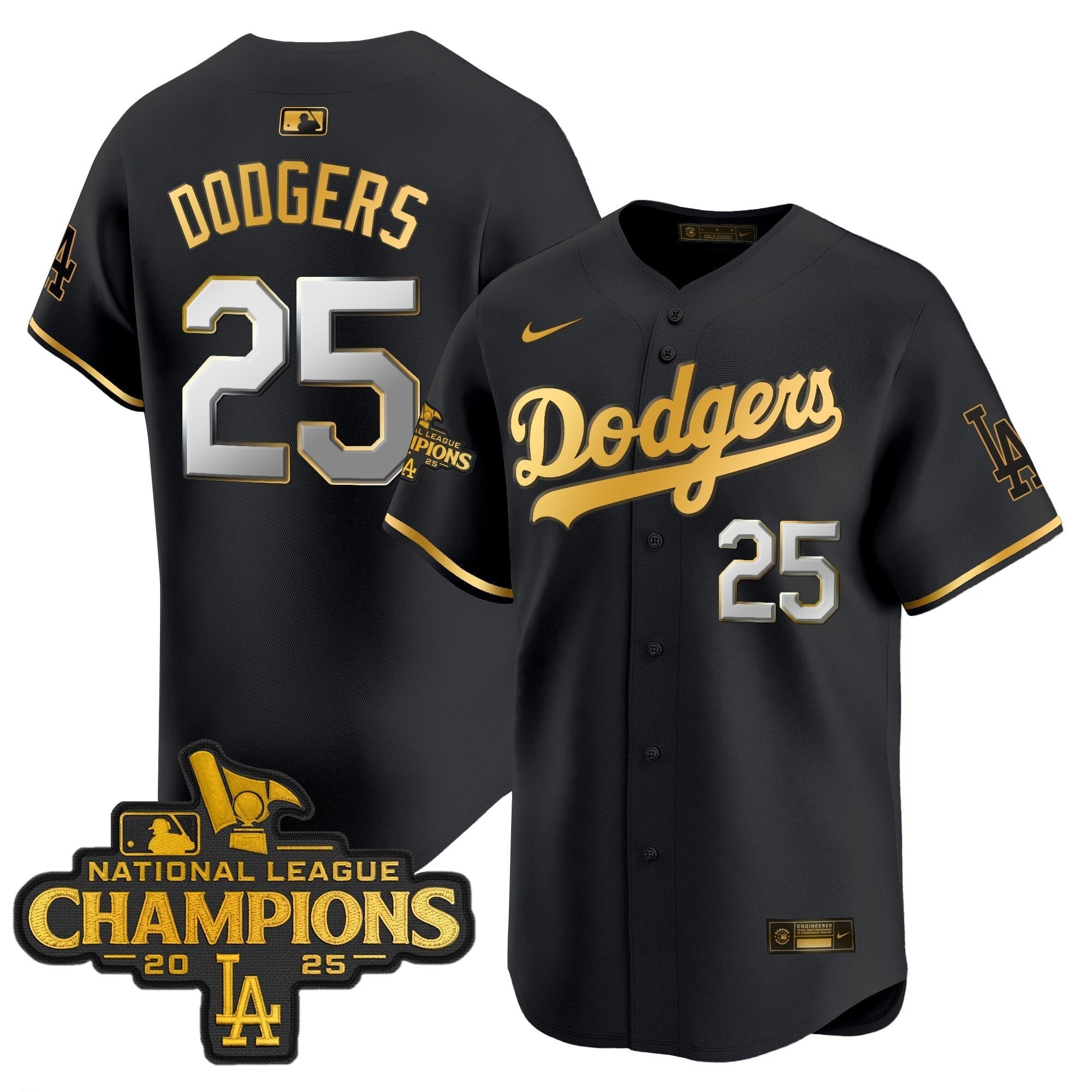 Dodgers 2025 National League Champions Vapor Premier Limited Jersey - All Stitched