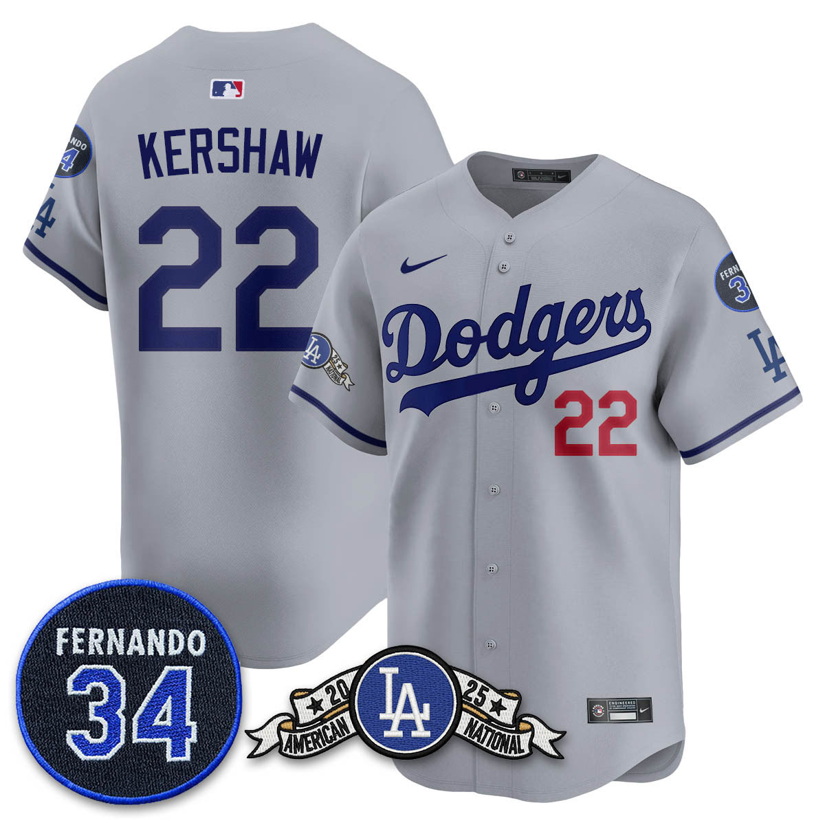 LAD 2025 National League Champions Men Jersey - All Stitched