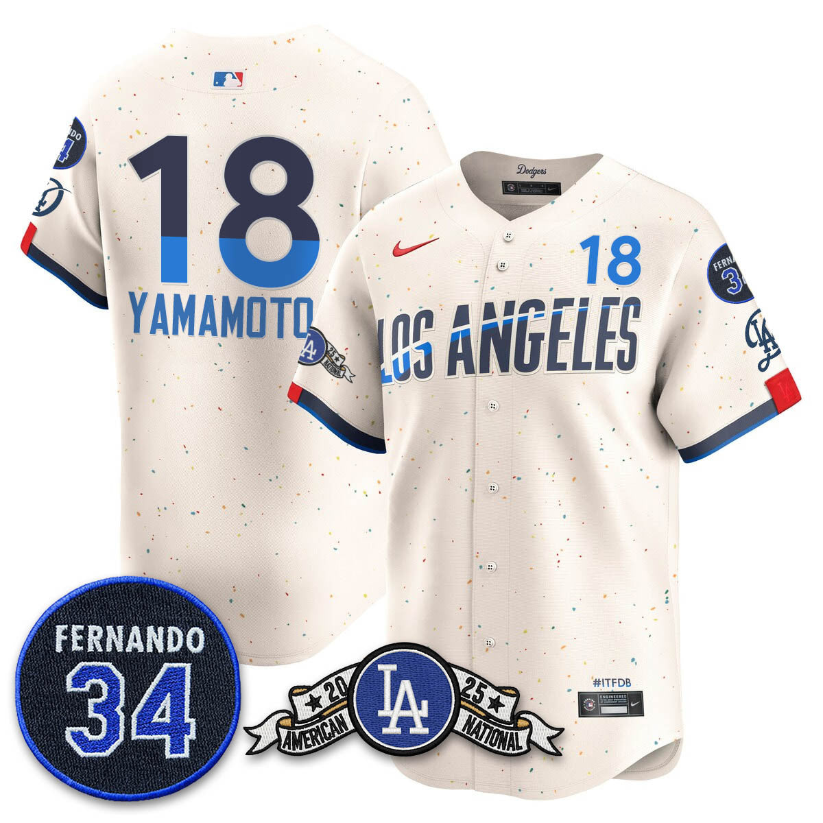 LAD 2025 National League Champions Men Jersey - All Stitched