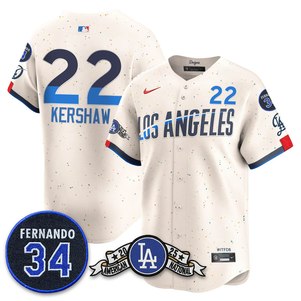 LAD 2025 National League Champions Men Jersey - All Stitched
