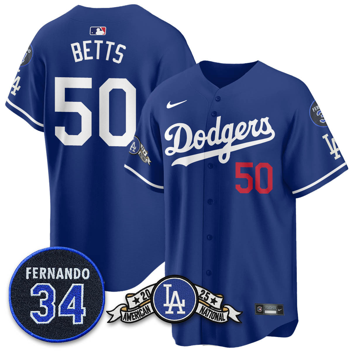 LAD 2025 National League Champions Men Jersey - All Stitched
