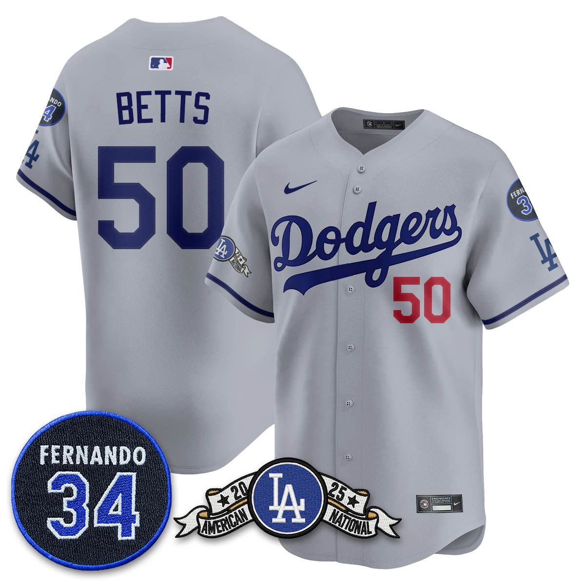 LAD 2025 National League Champions Men Jersey - All Stitched