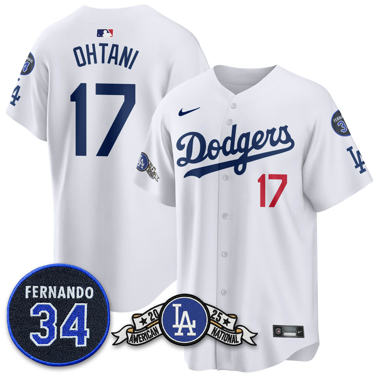 LAD 2025 National League Champions Men Jersey - All Stitched