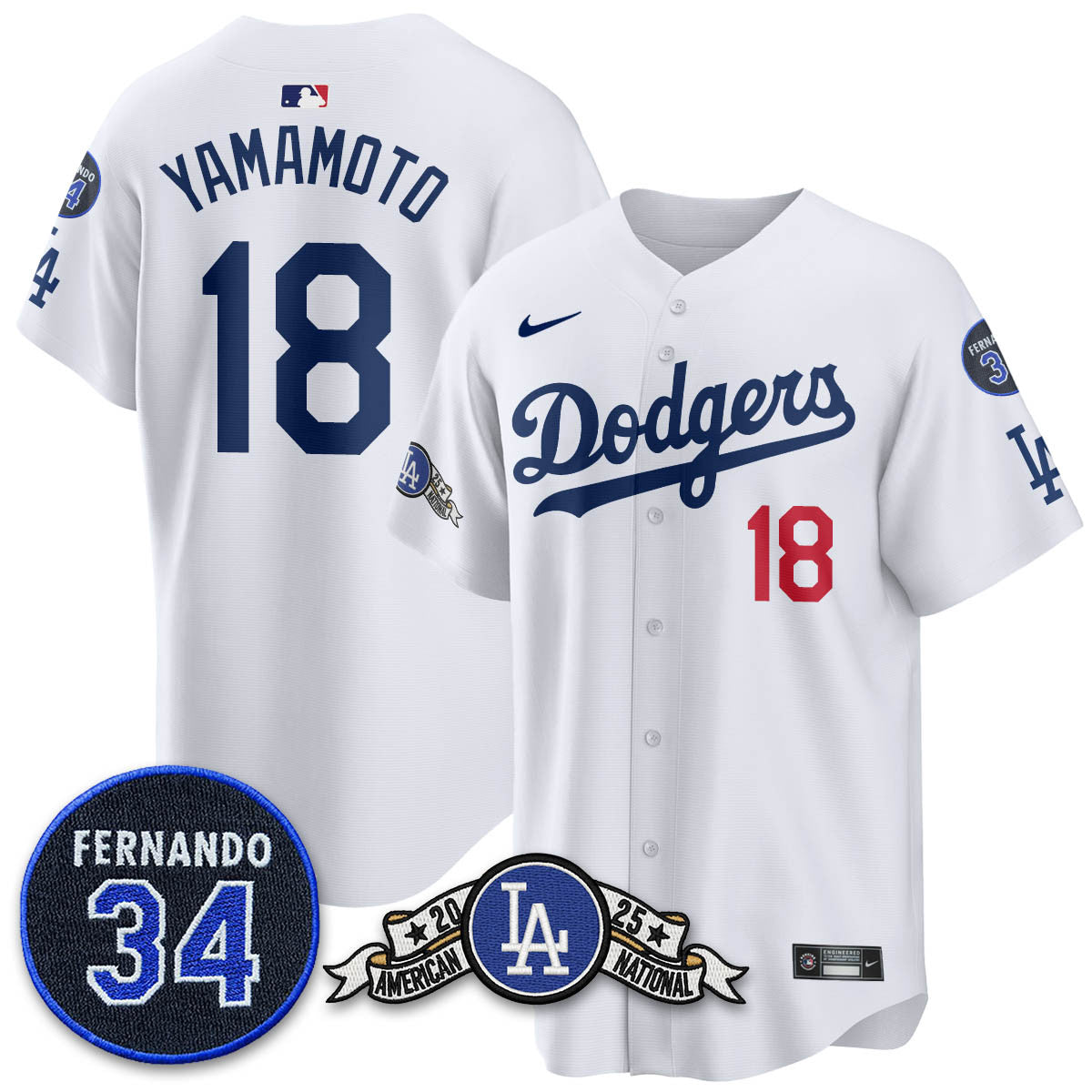 LAD 2025 National League Champions Men Jersey - All Stitched