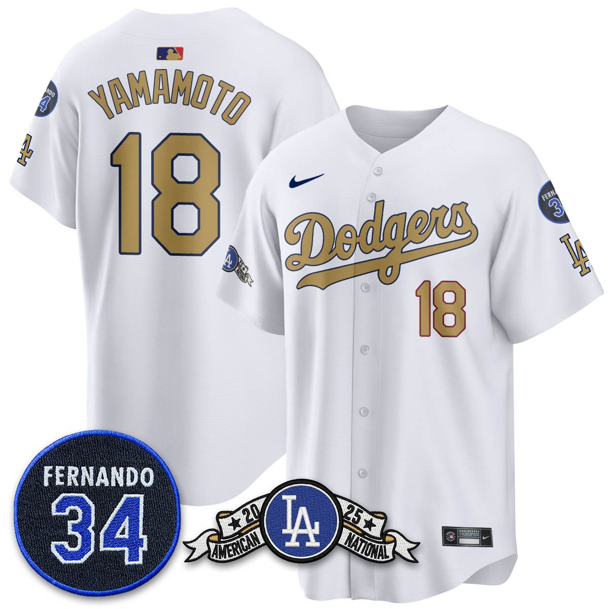 LAD 2025 National League Champions Men Jersey - All Stitched