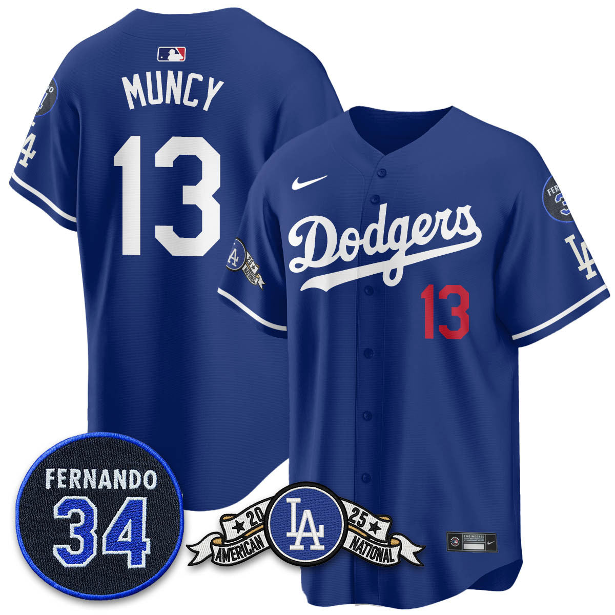LAD 2025 National League Champions Men Jersey - All Stitched