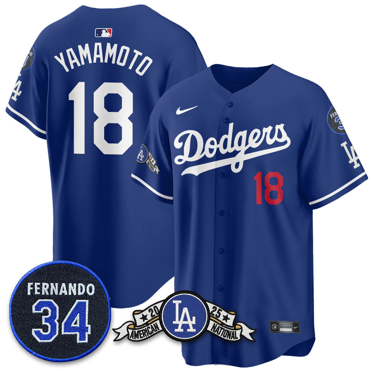 LAD 2025 National League Champions Men Jersey - All Stitched