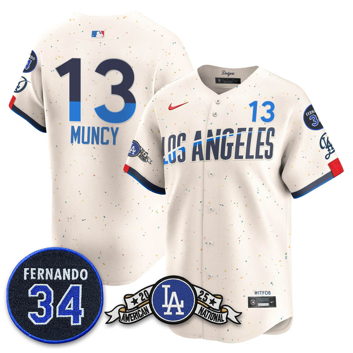 LAD 2025 National League Champions Men Jersey - All Stitched