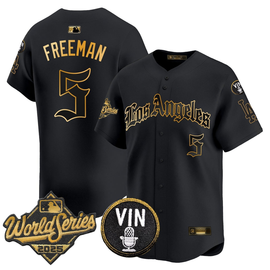 Dodgers 2025 World Series Vapor Premier Limited Jersey - LA Gothic Edition - All Stitched