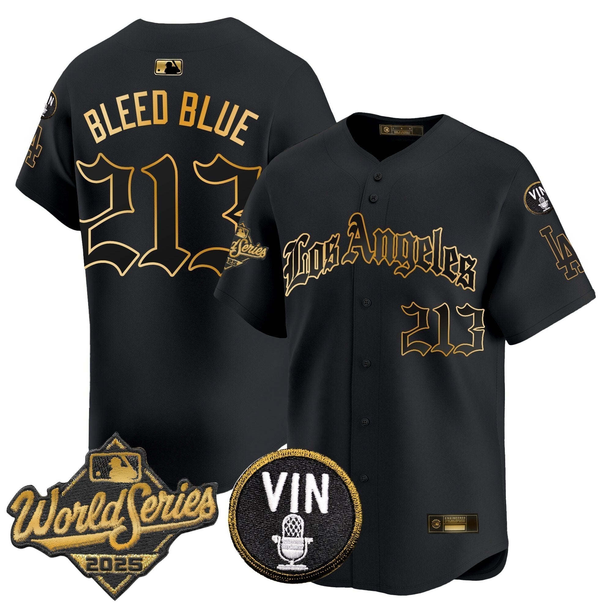 Dodgers 2025 World Series Vapor Premier Limited Jersey - LA Gothic Edition - All Stitched