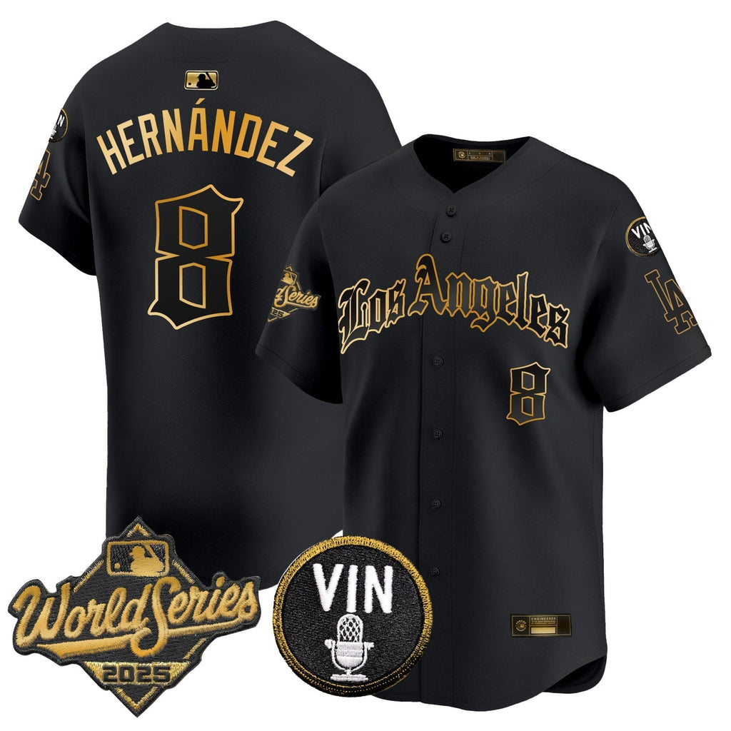 Dodgers 2025 World Series Vapor Premier Limited Jersey - LA Gothic Edition - All Stitched