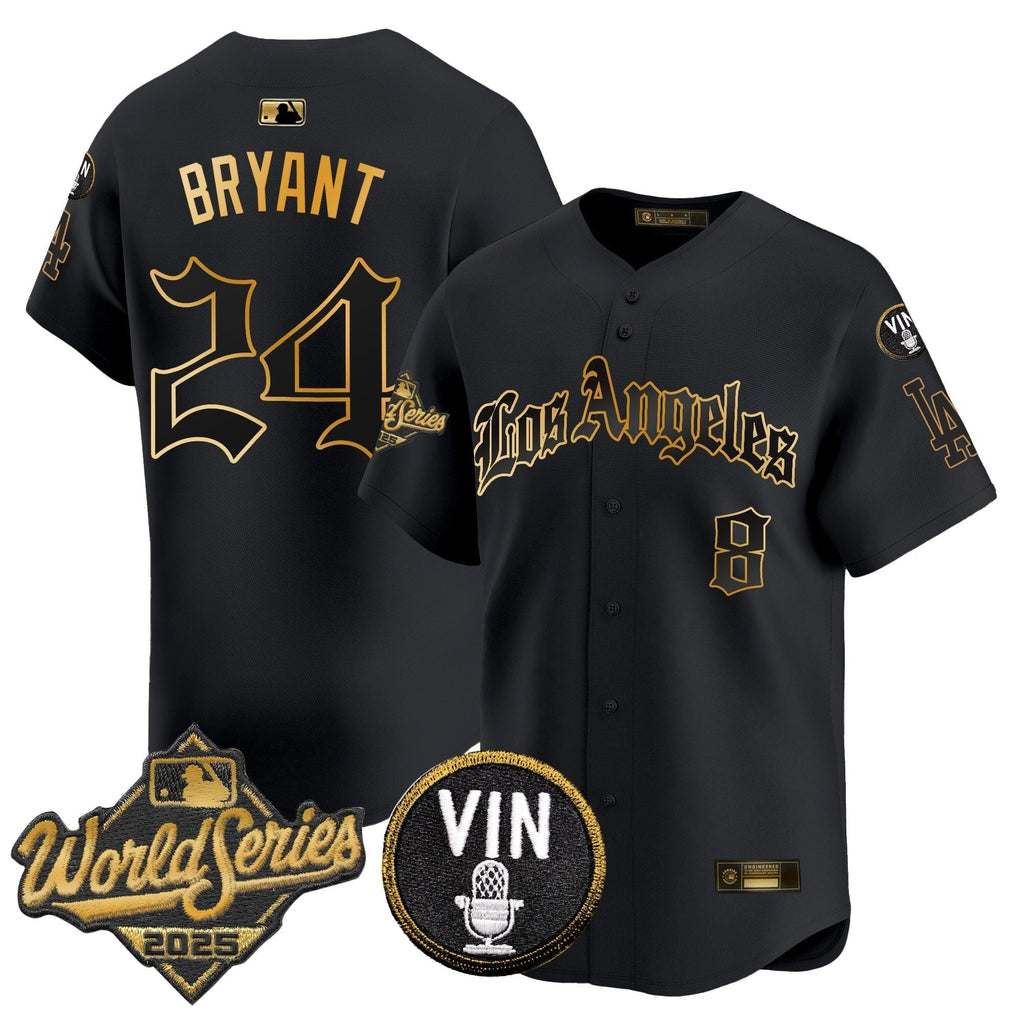 Dodgers 2025 World Series Vapor Premier Limited Jersey - LA Gothic Edition - All Stitched