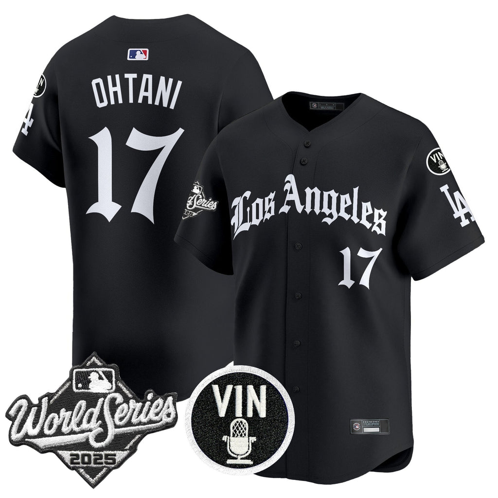 Dodgers 2025 World Series Vapor Premier Limited Jersey - LA Gothic Edition - All Stitched