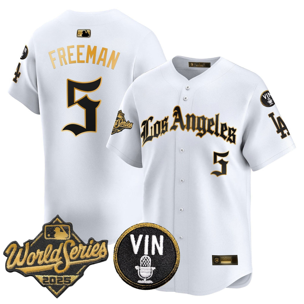 Dodgers 2025 World Series Vapor Premier Limited Jersey - LA Gothic Edition - All Stitched