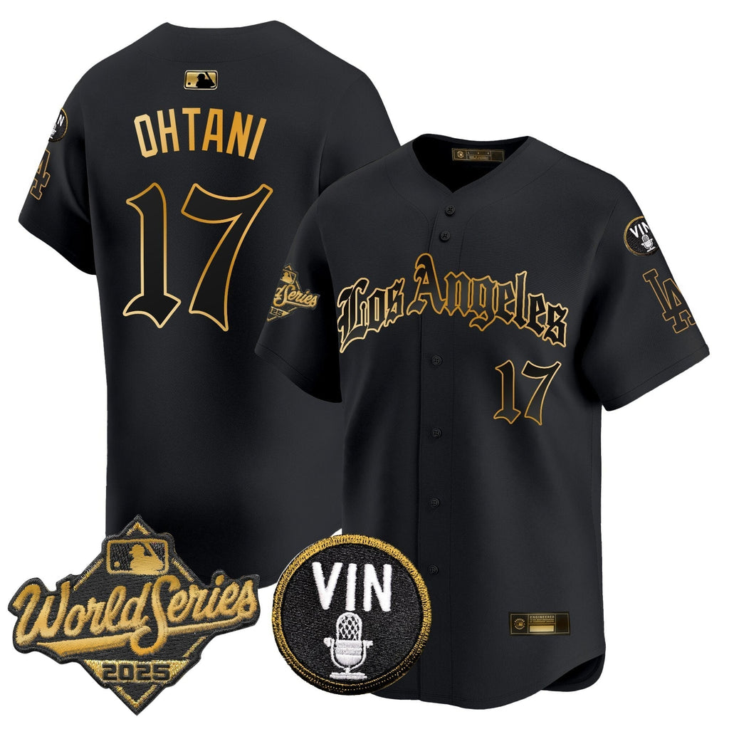 Dodgers 2025 World Series Vapor Premier Limited Jersey - LA Gothic Edition - All Stitched
