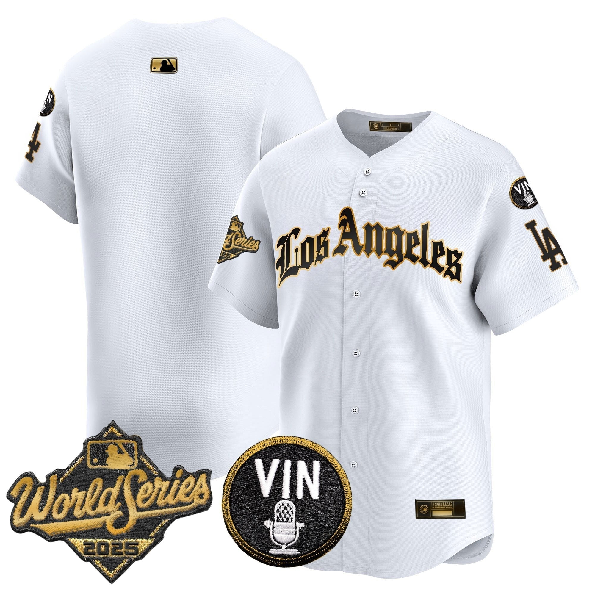 Dodgers 2025 World Series Vapor Premier Limited Jersey - LA Gothic Edition - All Stitched