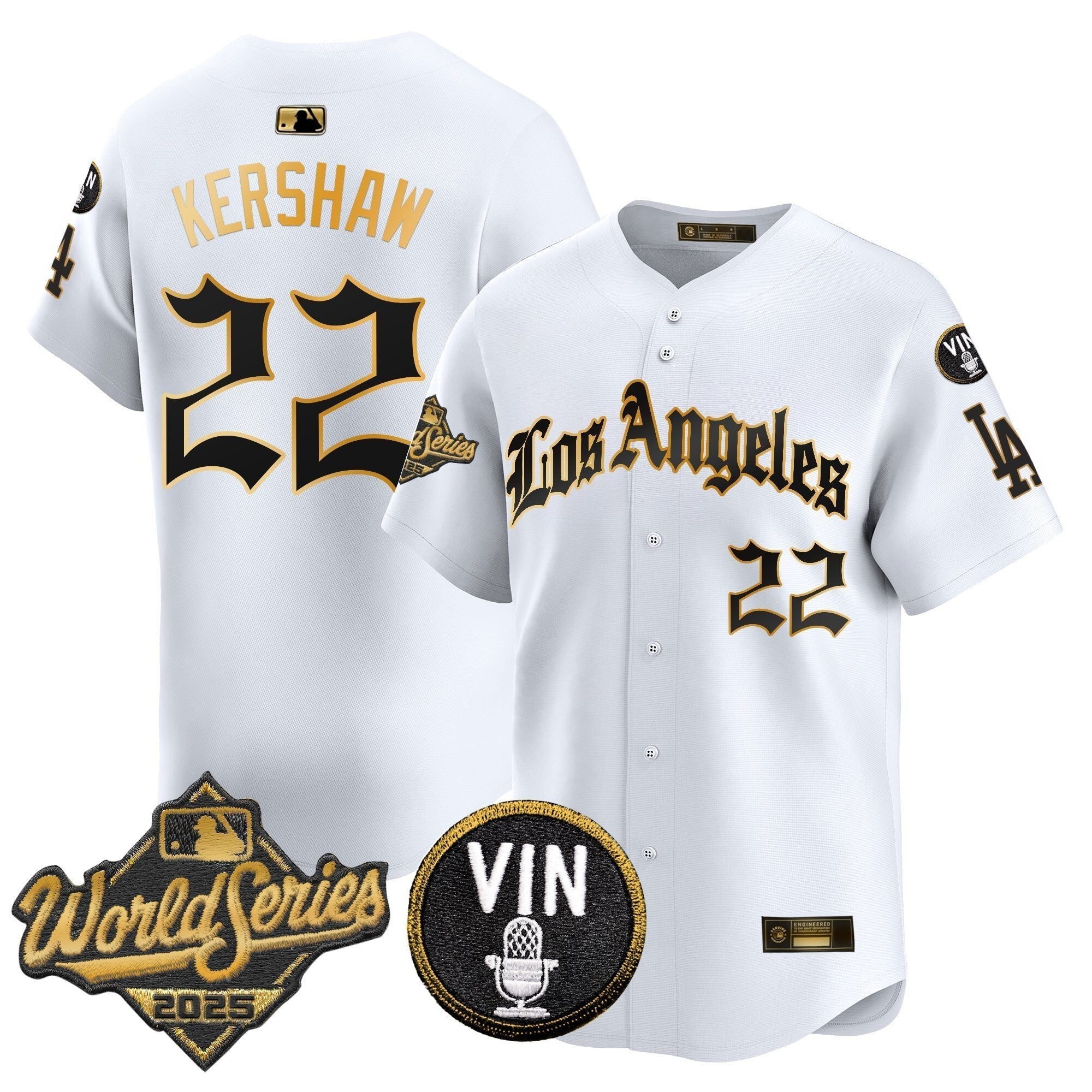 Dodgers 2025 World Series Vapor Premier Limited Jersey - LA Gothic Edition - All Stitched