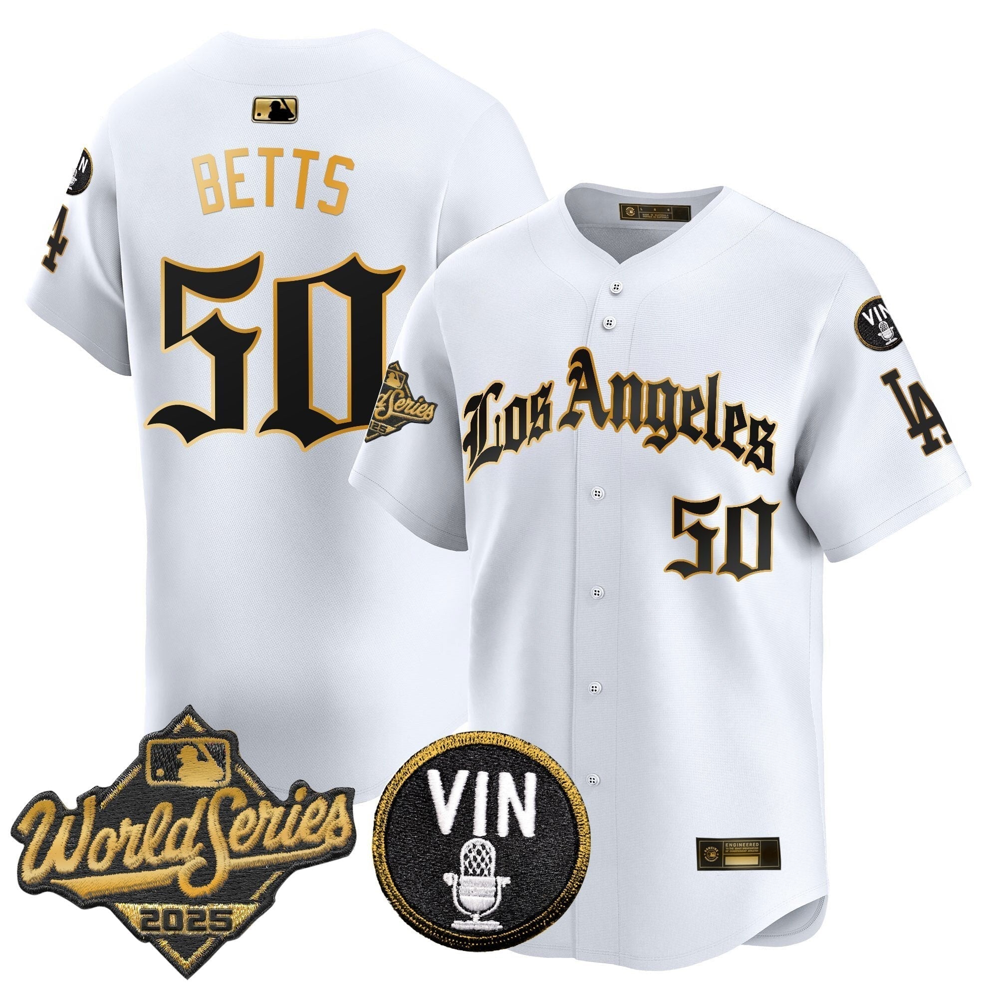 Dodgers 2025 World Series Vapor Premier Limited Jersey - LA Gothic Edition - All Stitched