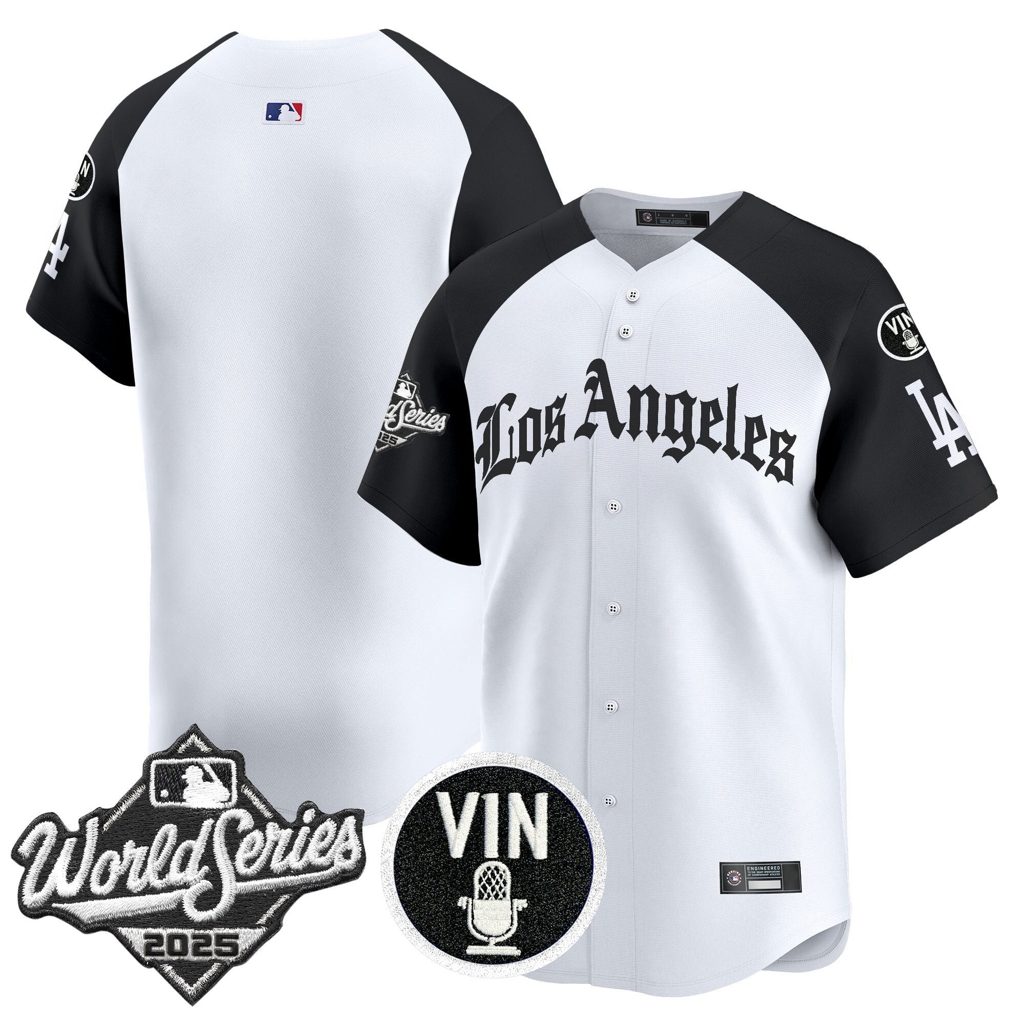 Dodgers 2025 World Series Vapor Premier Limited Jersey - LA Gothic Edition - All Stitched