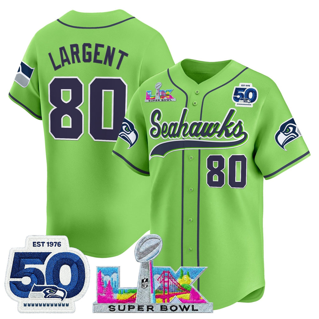 SEA Super Bowl LX Vapor Baseball Jersey - Stitched