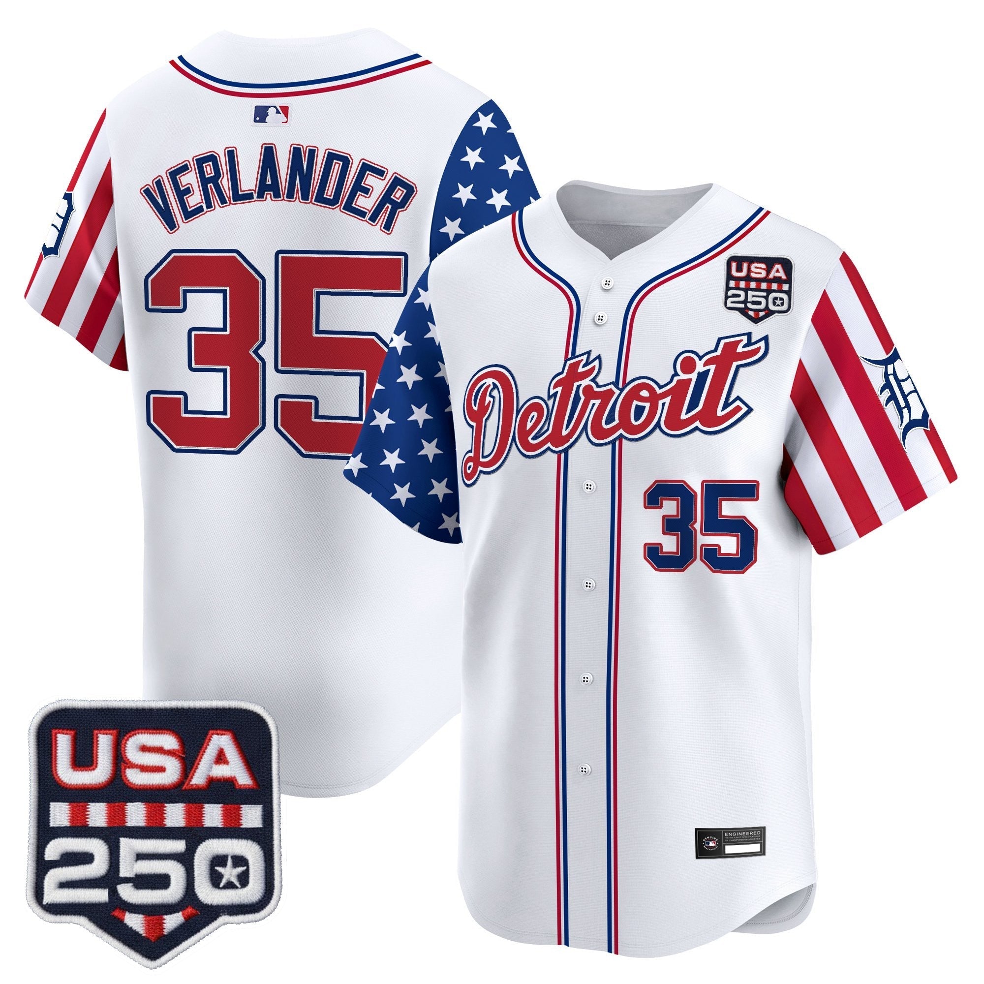 DET "America250 Edition" Vapor Premier Limited Jersey - Stitched
