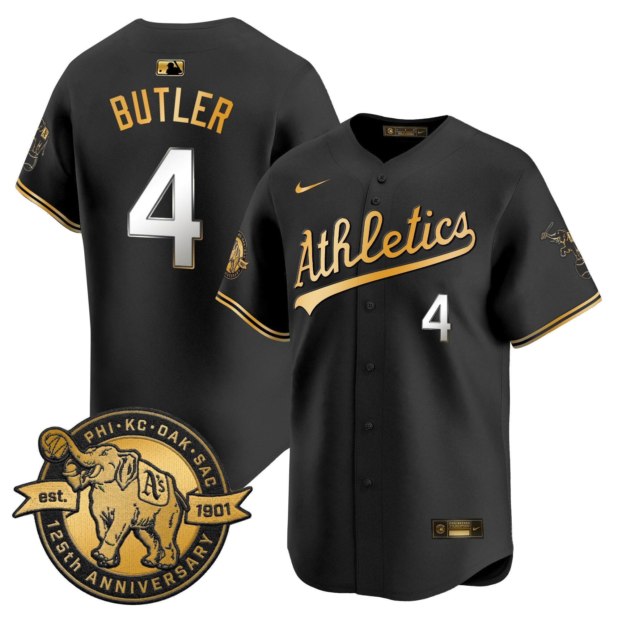 OAK 125th Anniversary Patch Vapor Premier Limited Jersey - Stitched