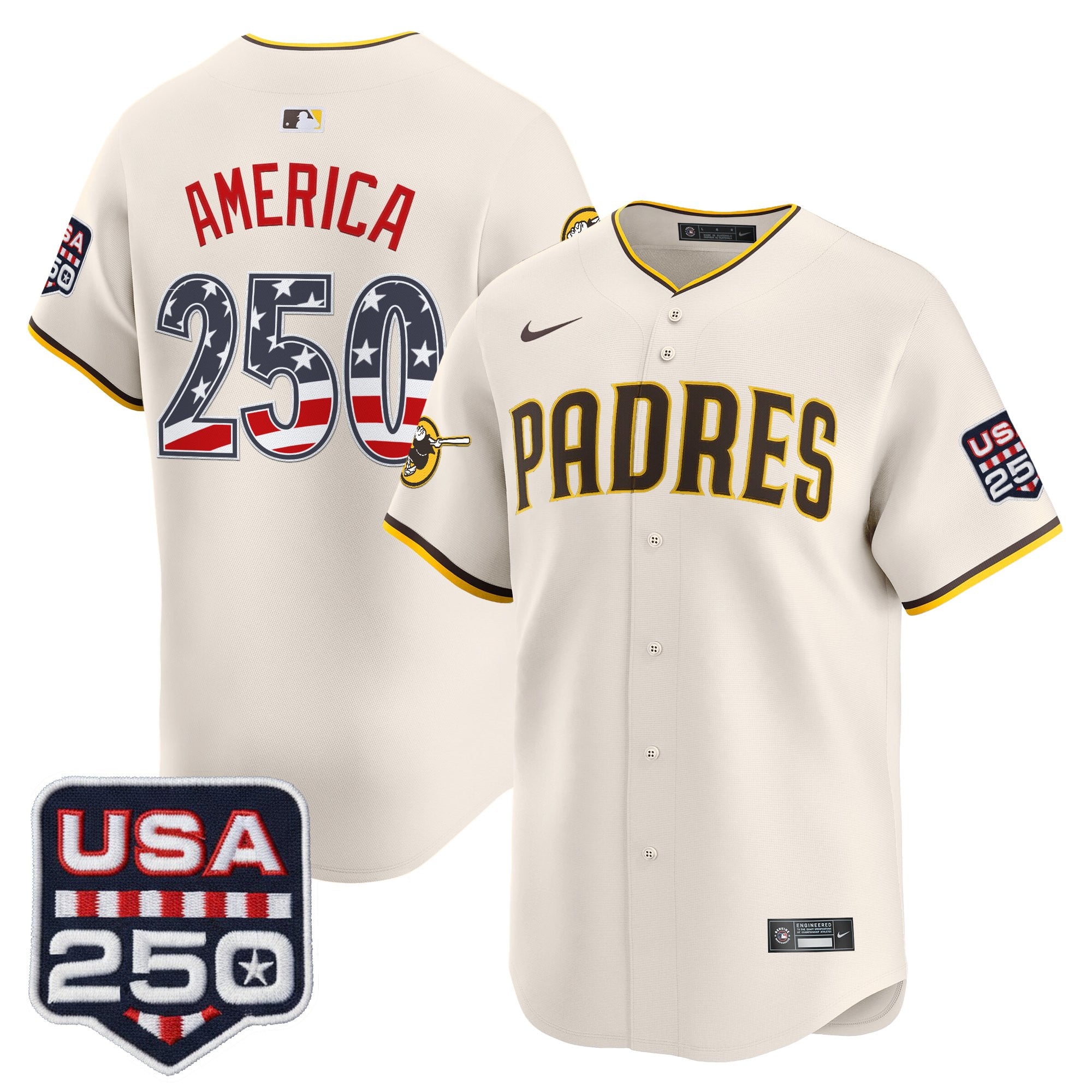 SD USA 250 Fourth of July Vapor Premier Limited Jersey - Stitched