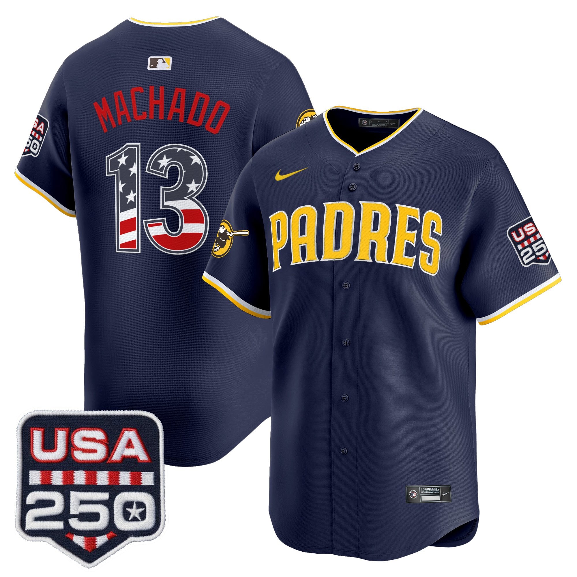 SD USA 250 Fourth of July Vapor Premier Limited Jersey - Stitched