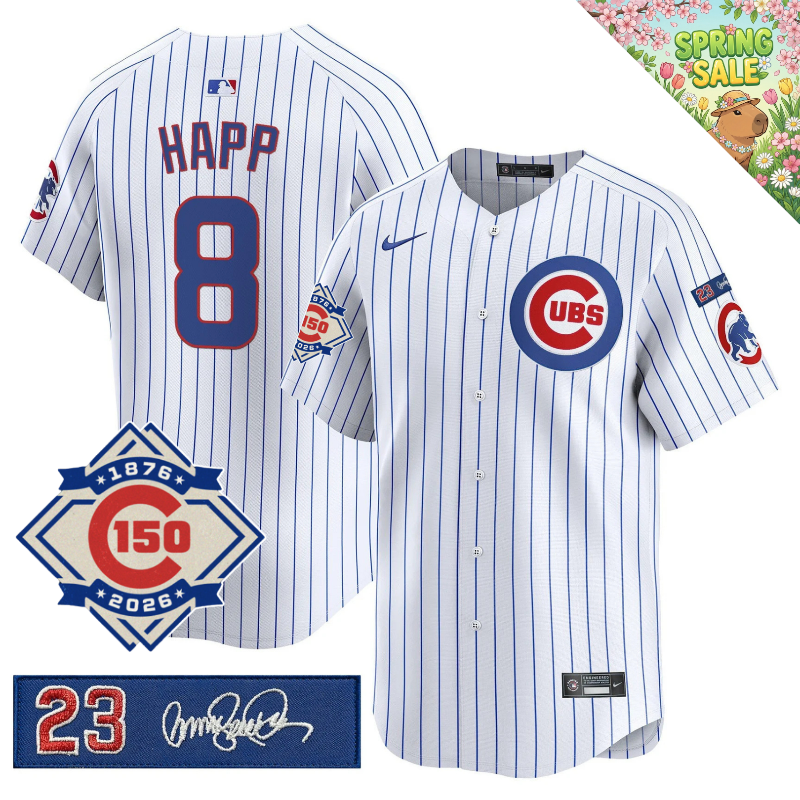 CHC 150th Anniversary & 'Ryne Sandberg Tribute' Limited Blue Jersey - Stitched