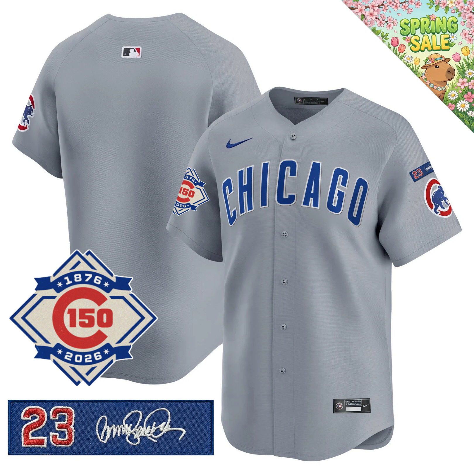 CHC 150th Anniversary & 'Ryne Sandberg Tribute' Limited Blue Jersey - Stitched