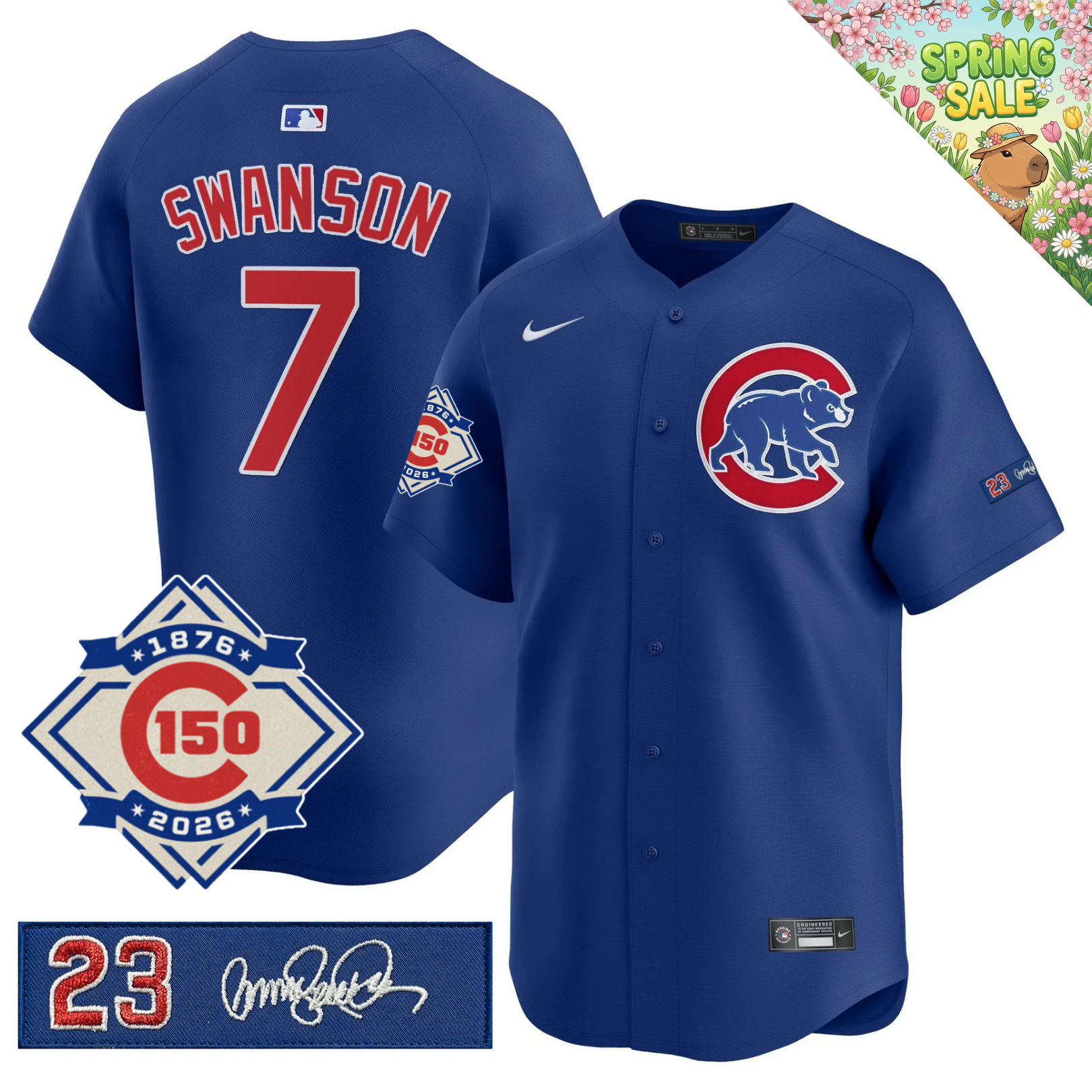 CHC 150th Anniversary & 'Ryne Sandberg Tribute' Limited Gold Jersey - Stitched