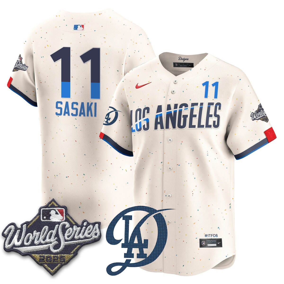 LAD 2025 World Series Men Jersey - All Stitched