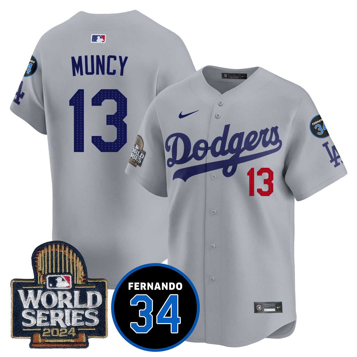 Dodgers Fernando Valenzuela Memorial Jersey - Stitched