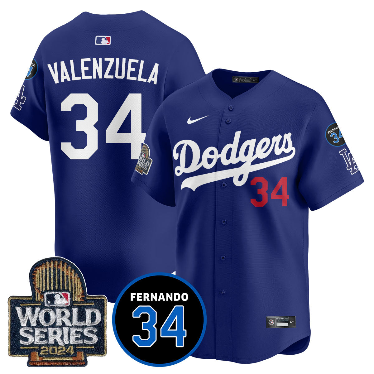 Dodgers Fernando Valenzuela Memorial Jersey - Stitched