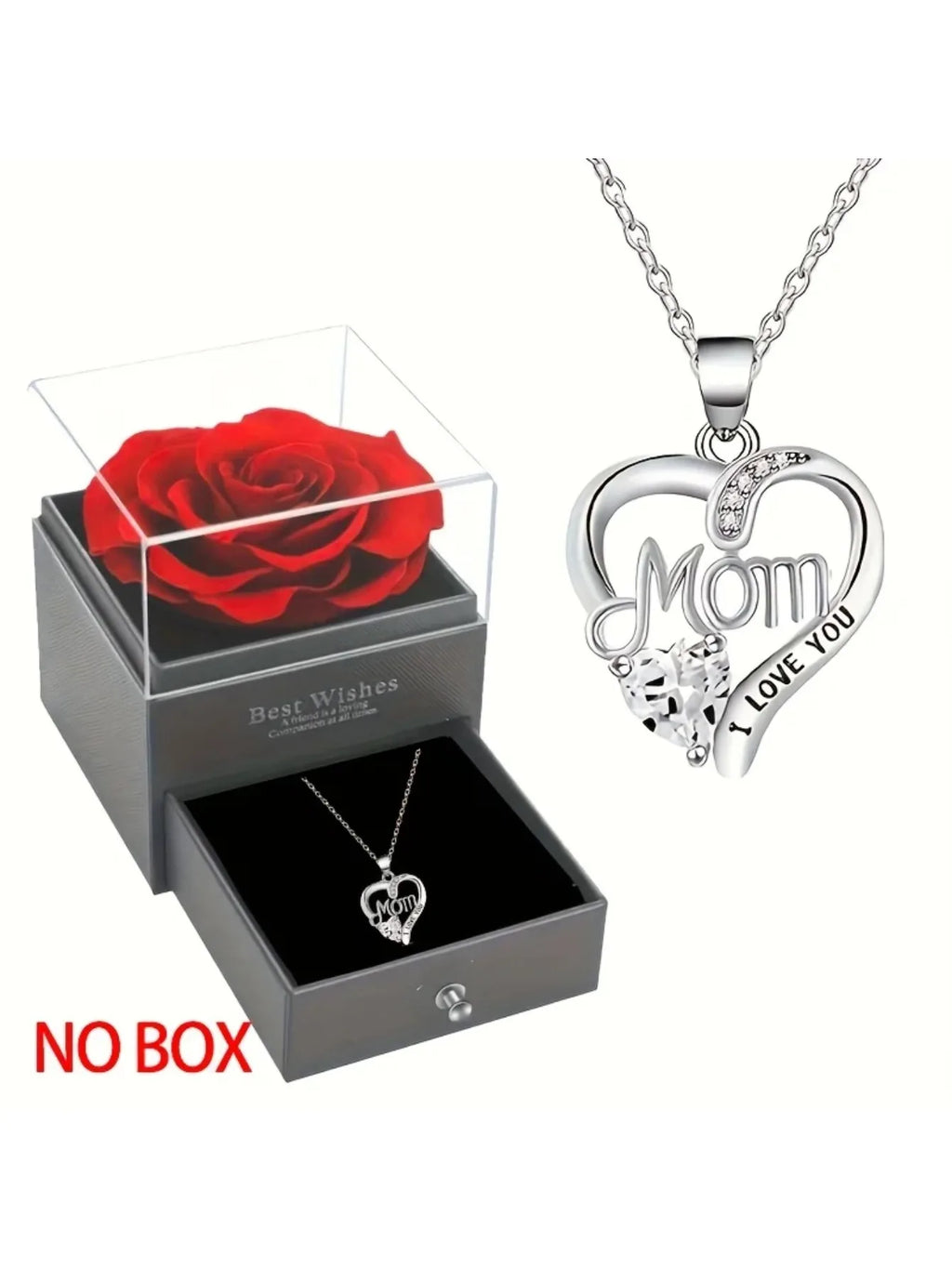 Elegant Style Heart shaped Pendant Necklace Hollow Design Mother's Day Gift Party Suitable for Best Friends Without Box