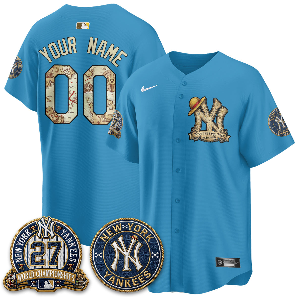 NYY x OP Japanese Cartoon Limited Custom Jersey -  Stitched