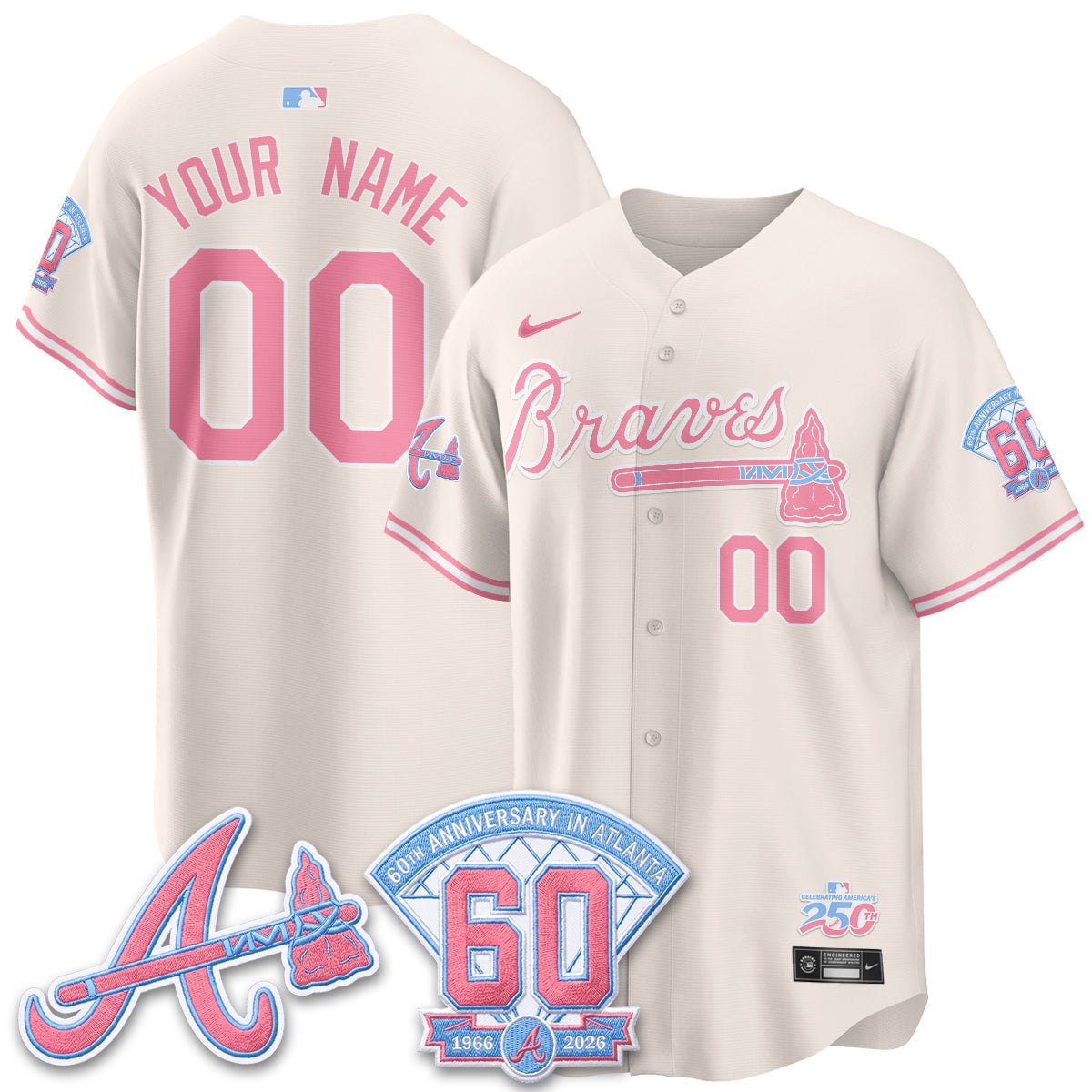 ATL x Bubblegum Vapor Custom Jersey - Stitched