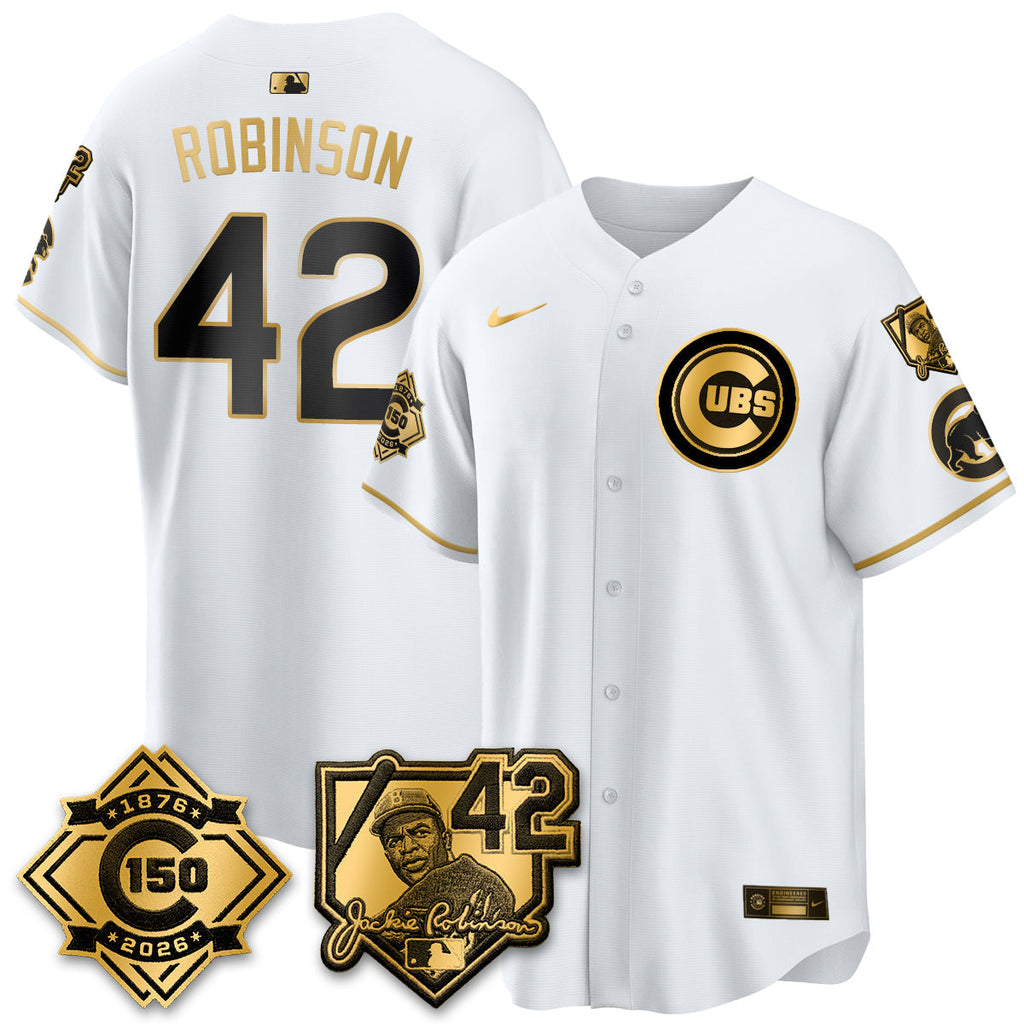 CHC 150th Anniversary & Jackie Robinson Day Patch Vapor Premier Limited Jersey - Stitched